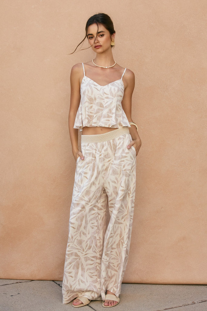 Driftwood Dreams Decorative Knit Waist Pants