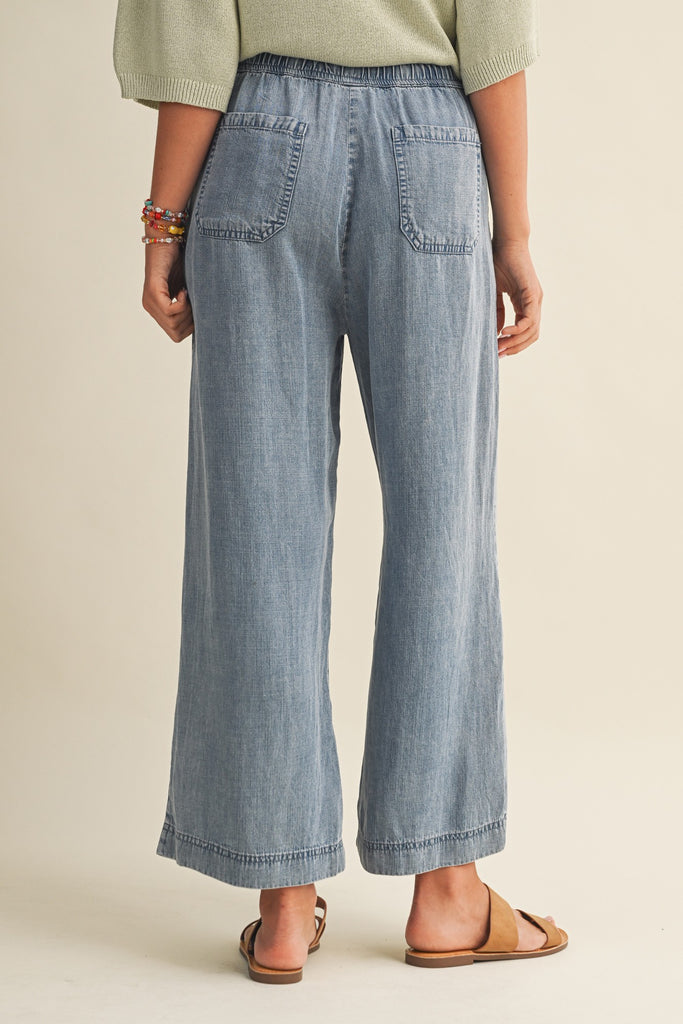 Tencel Cropped Lightweight Denim Pants