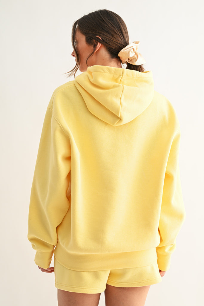 Cotton Blend Drop Shoulder Hoodie