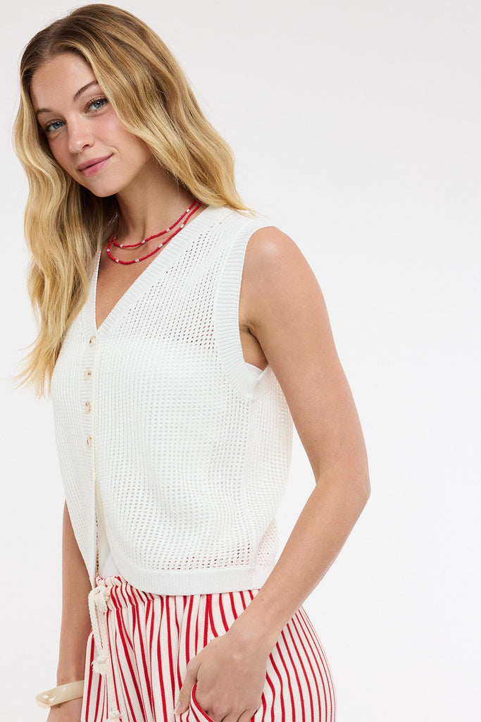 Button Up Knit Tank