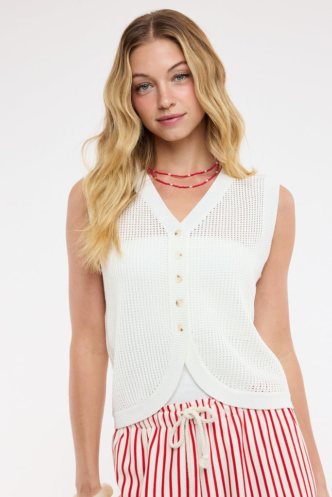 Button Up Knit Tank