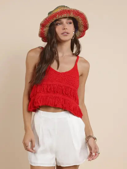 Lucie Fringe Sweater Tank
