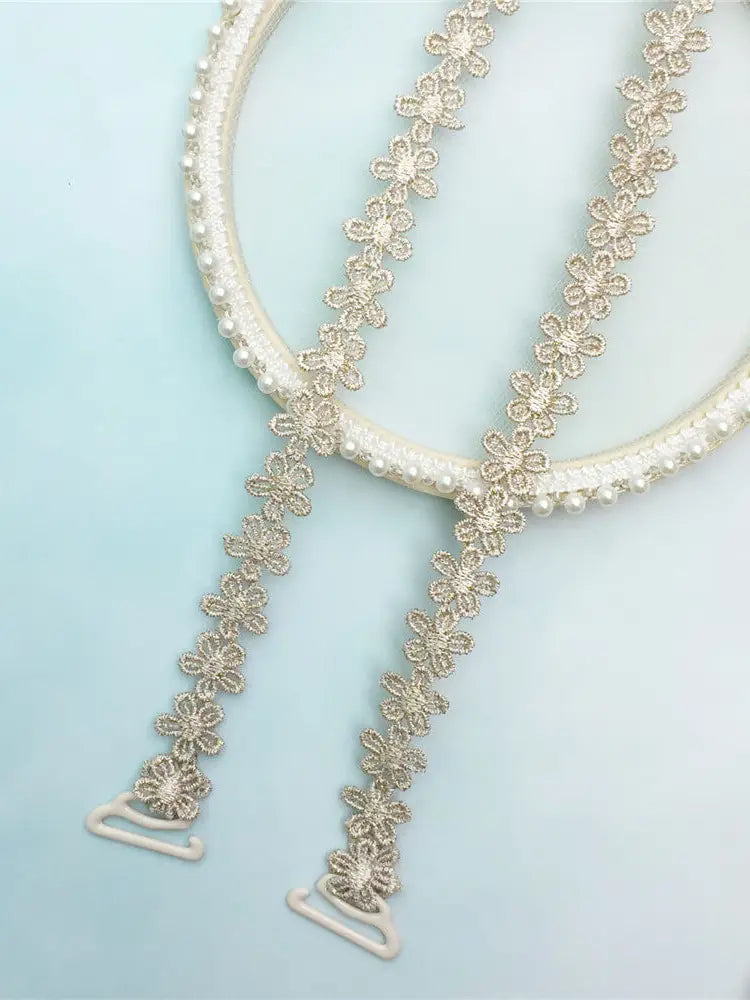 Gold Small Flower Bra Straps