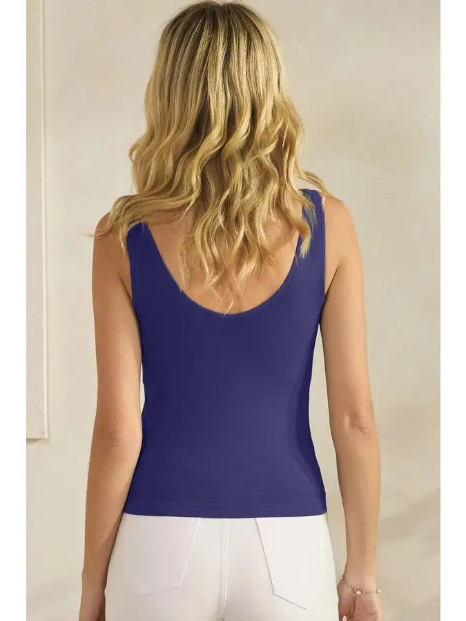 Women's Reversible Seamless Tank with Built-in Bra
