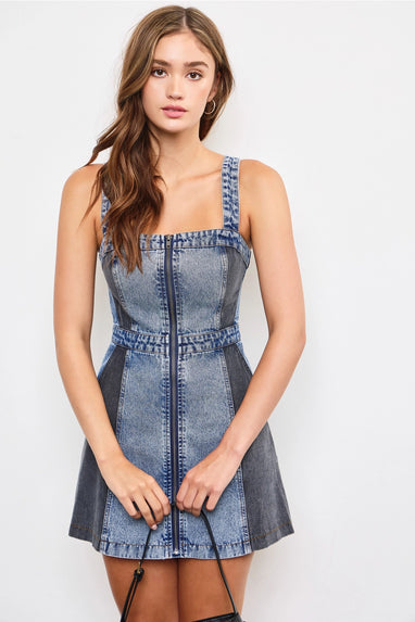 Karis Two Tone Denim Dress