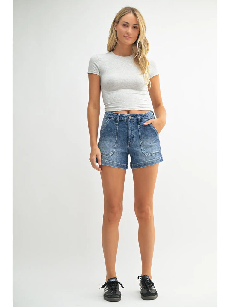 Trouser Denim Shorts