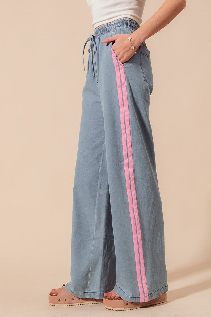 Denim Track Pants