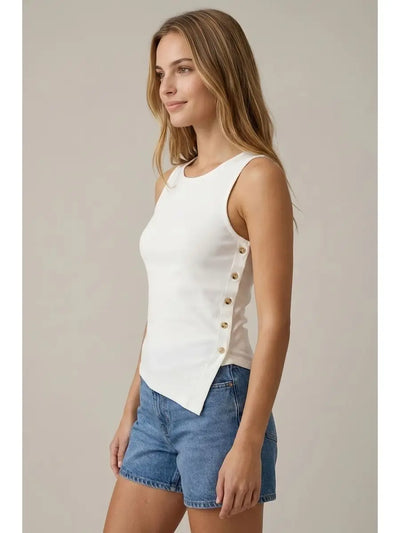 Asymmetrical Boat Neck Tank
