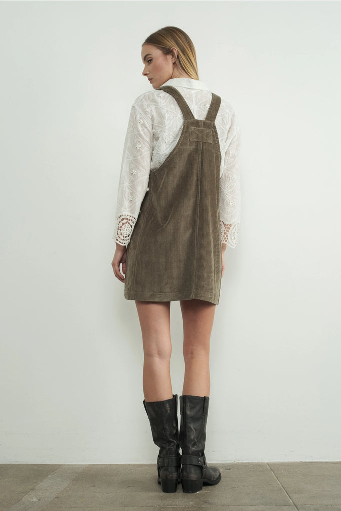 Drew Corduroy Overall Dress