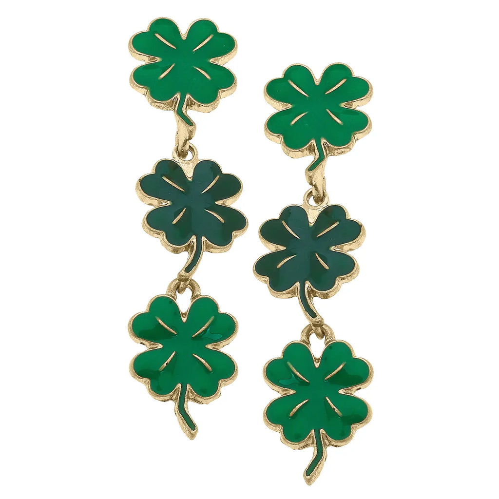 Triple Shamrock Earrings