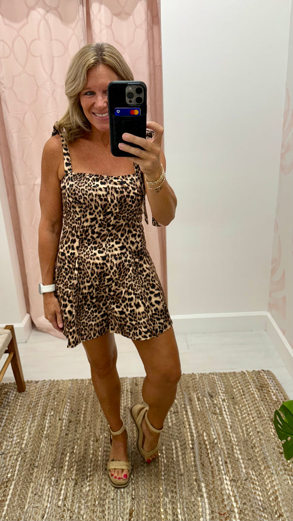 Leopard Flared Romper