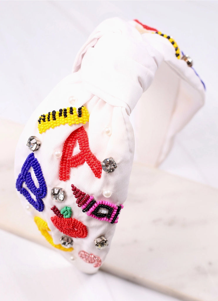 Teacher Appreciation Headband White