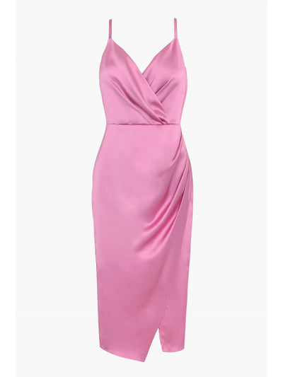 Lydia Open Back Satin Dress