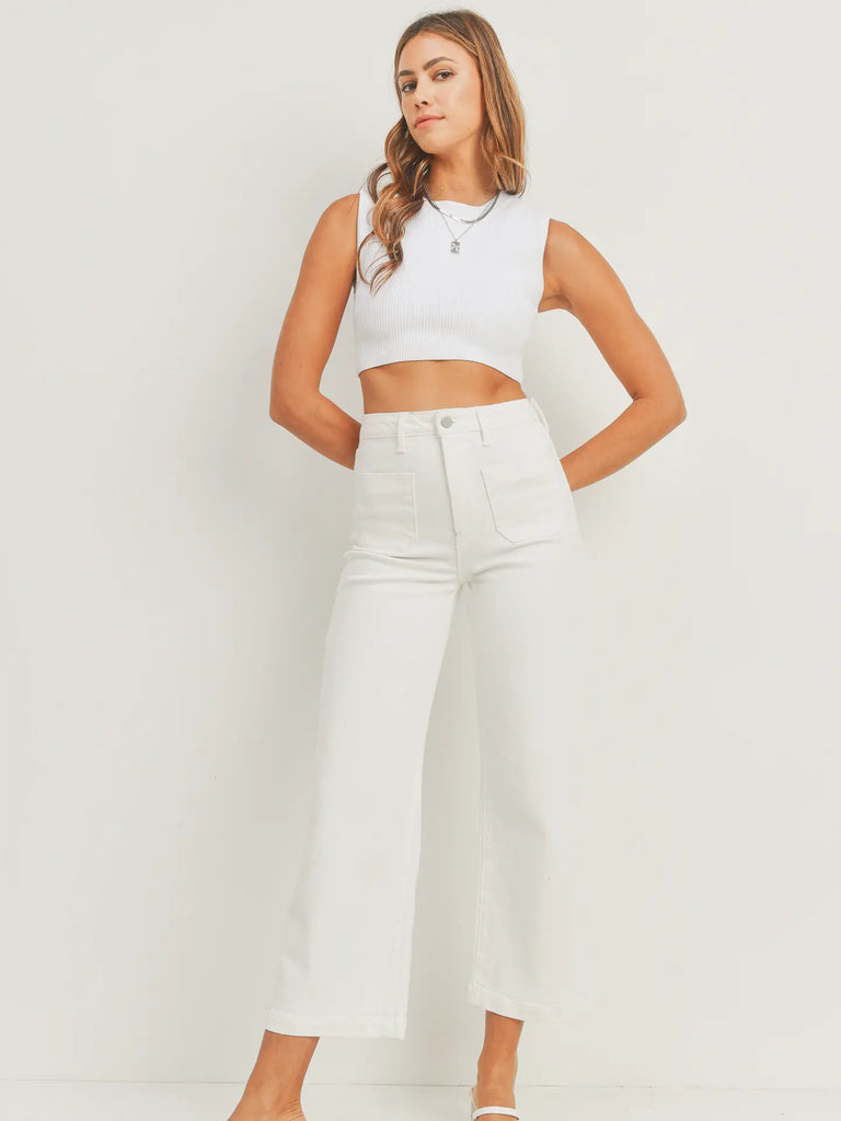 Patch Pocket Wide Leg