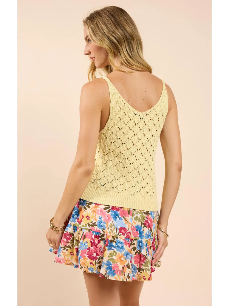 Find Yourself Open Work Sweater Tank