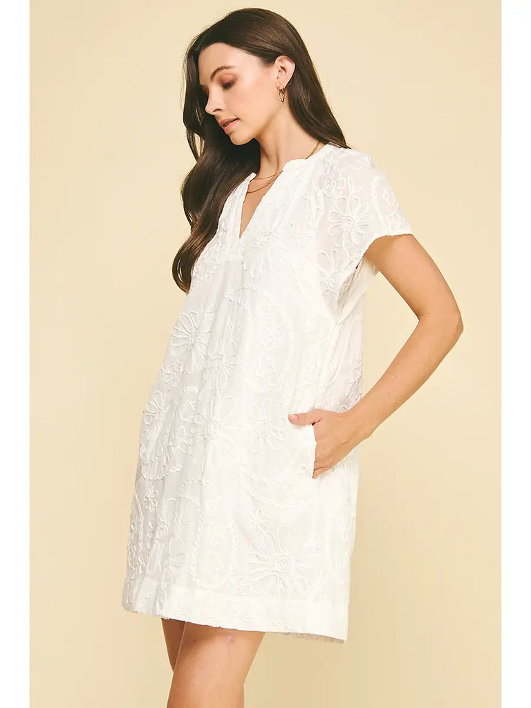 Billie Embroidered Mini Dress