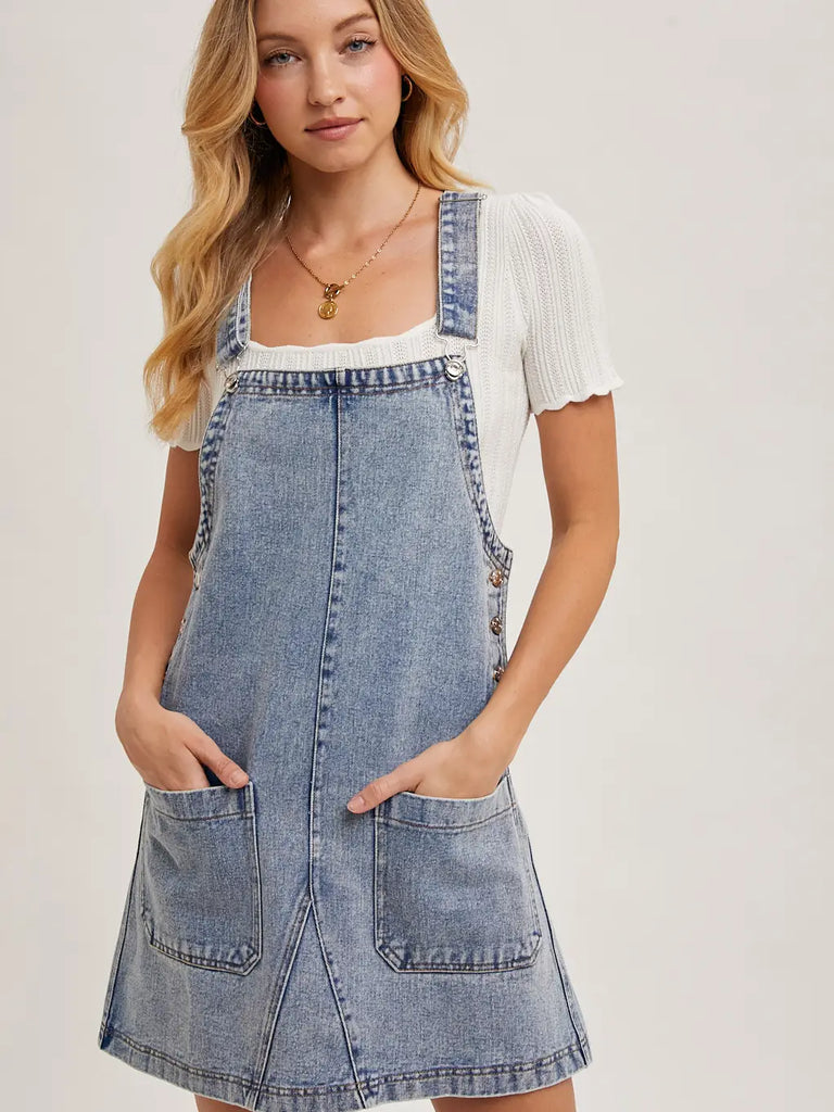 Denim Overall Mini Dress
