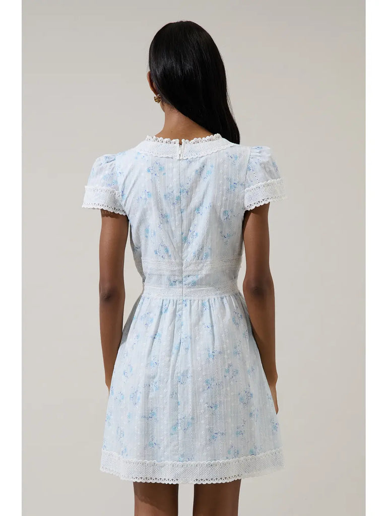 Karen Floral Lace Mini Dress
