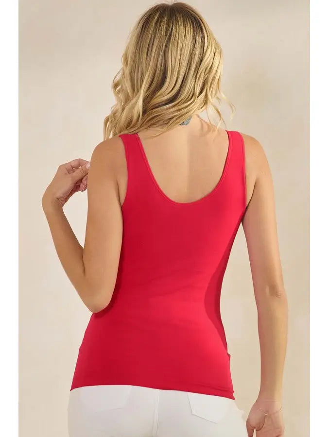 Women's Reversible Seamless Tank with Built-in Bra
