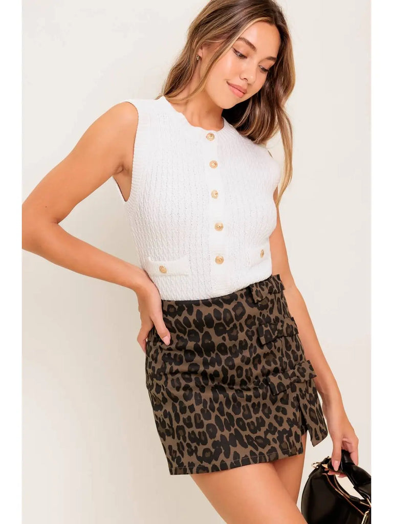 Trendy Cheetah Skort