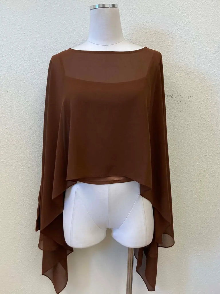 Chiffon Sheer Poncho and Cami Set