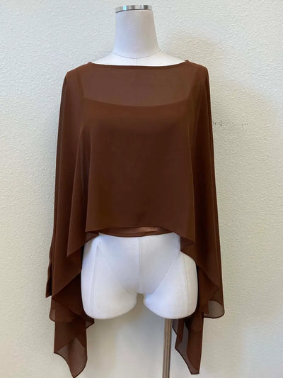 Chiffon Sheer Poncho and Cami Set