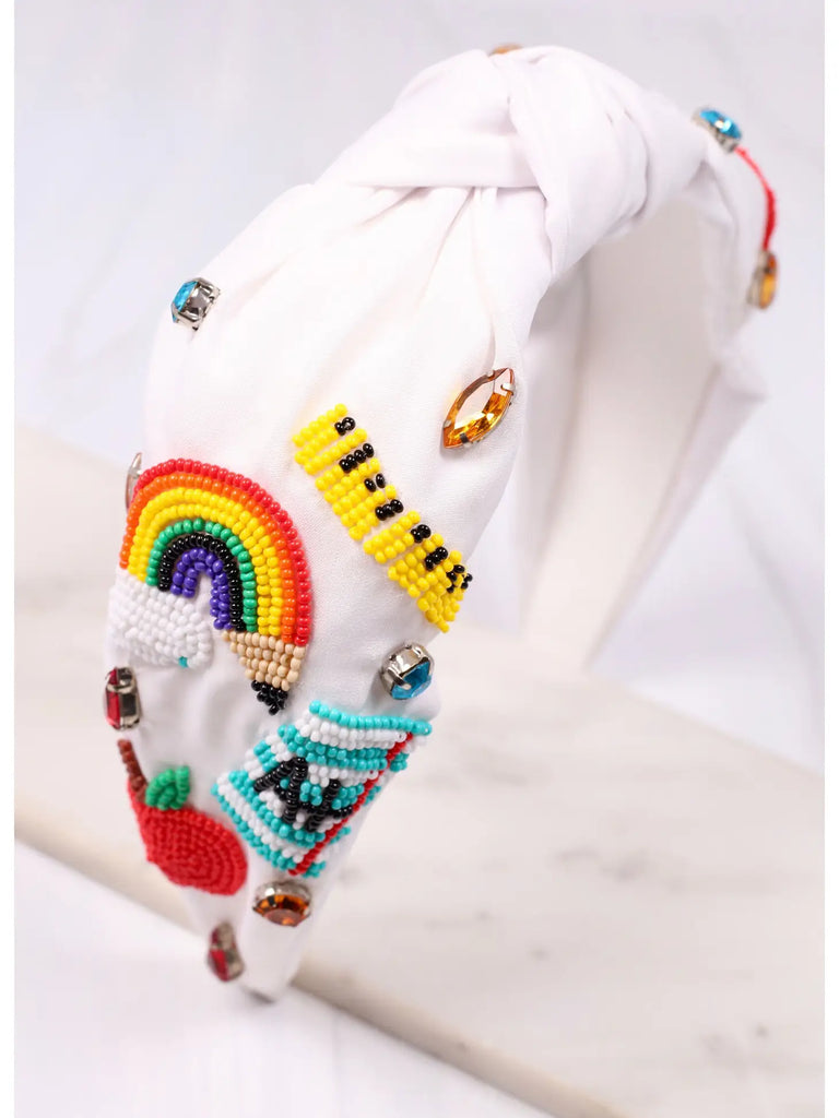 School Rules Headband White