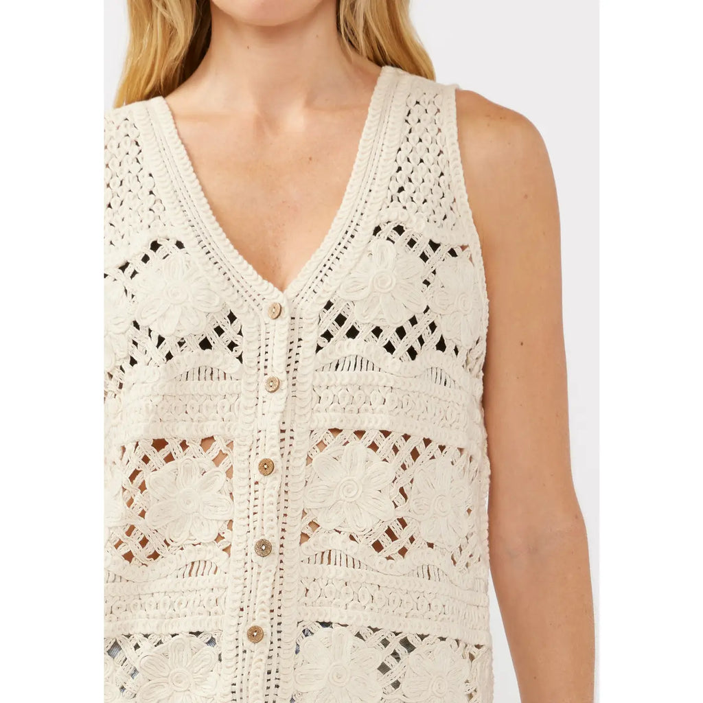 Claire Crochet Button Down