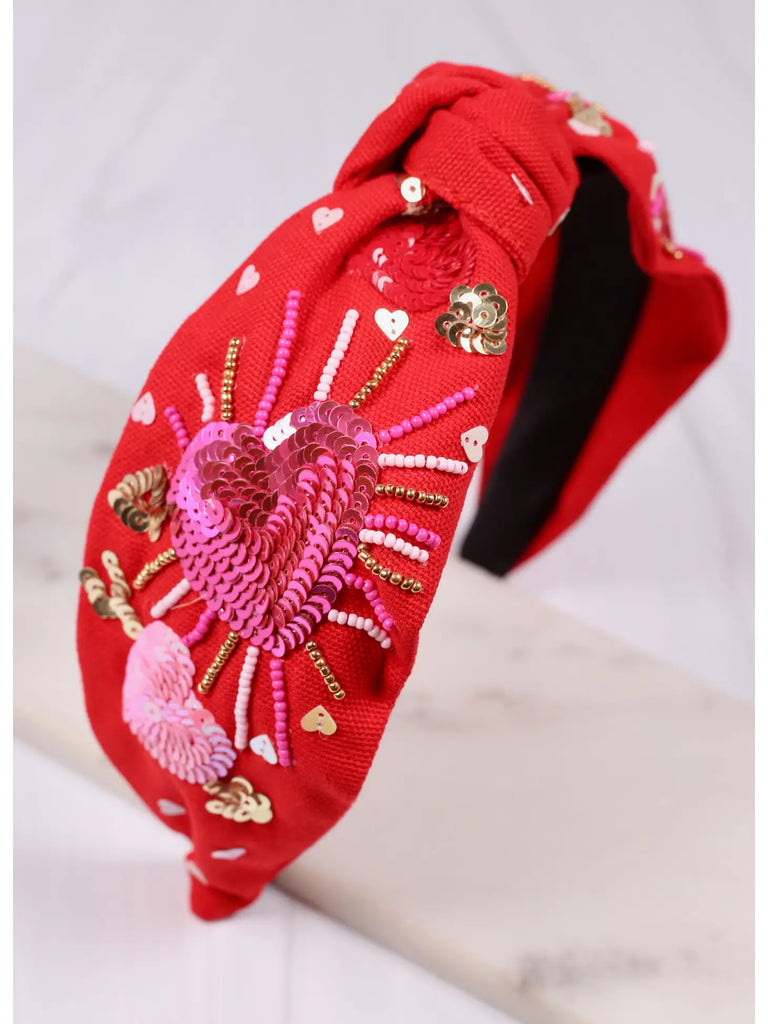 Bursting with Love Headband Red