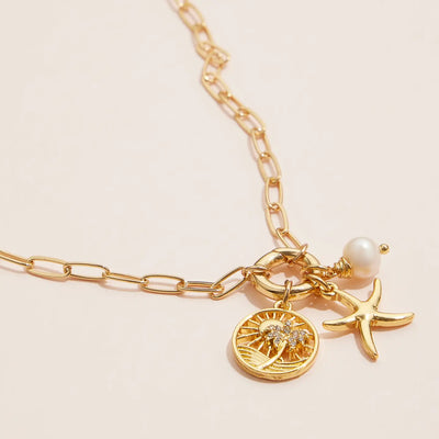 White Gold Charm Necklace