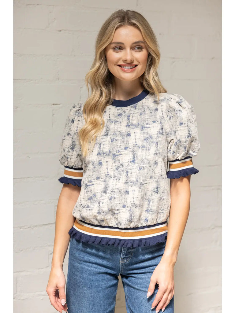 Alicia Ruffled Detail Top