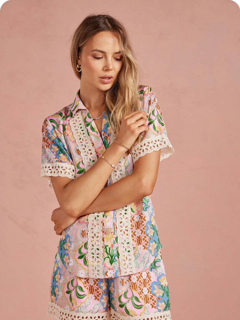 Garden Party Satin Shirt