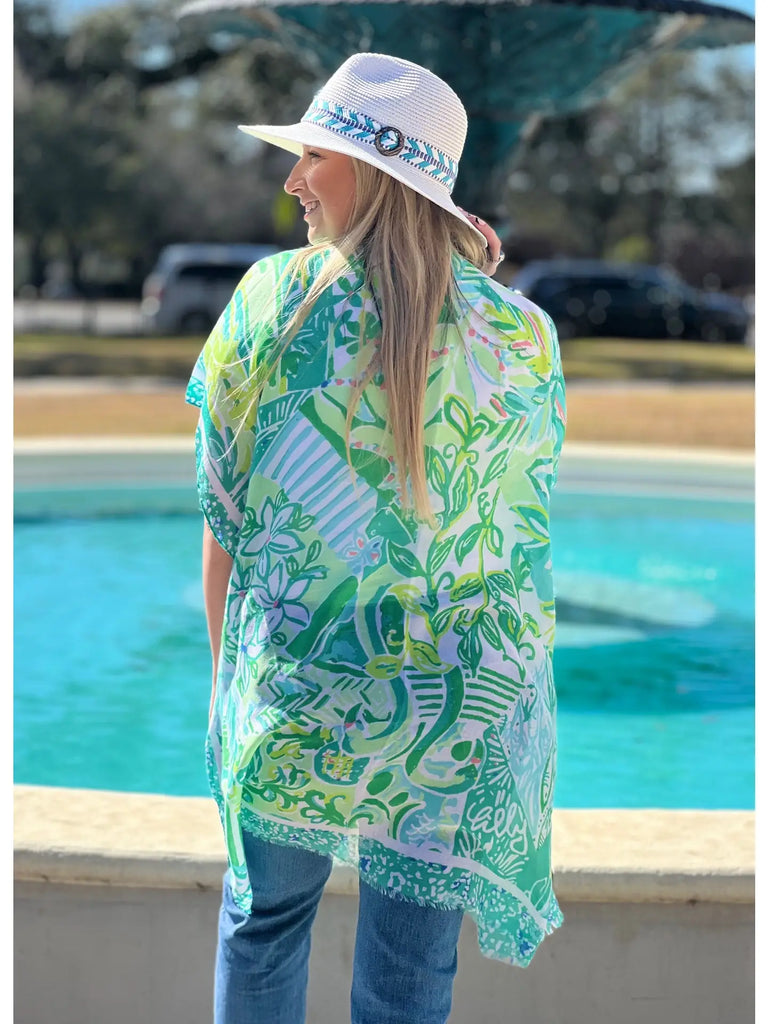 Brigden Hat with Printed Band Ivory