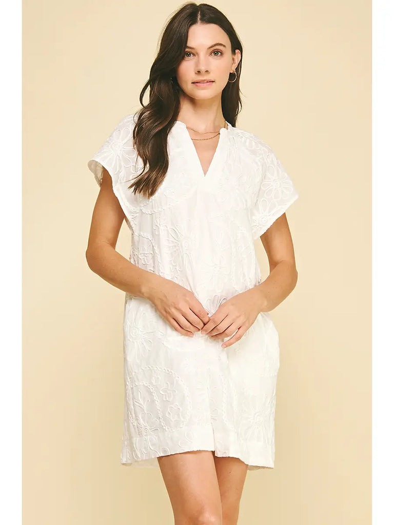 Billie Embroidered Mini Dress