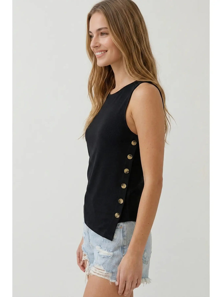 Asymmetrical Boat Neck Tank