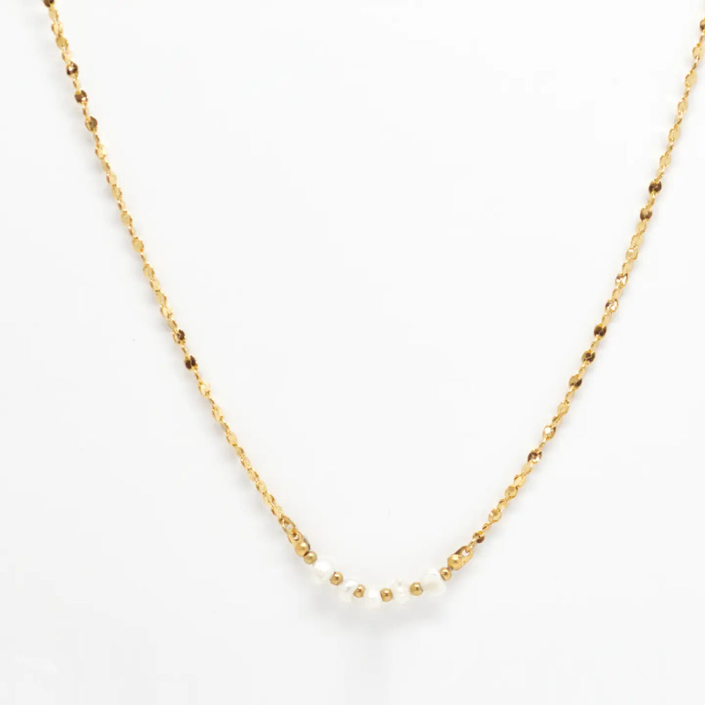 Pearl & Chain Necklace~ Salty Shells