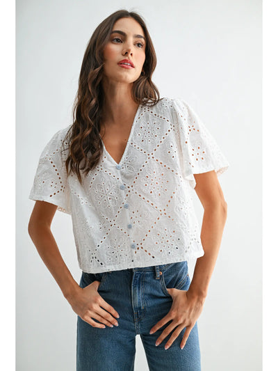 Silvia Short Sleeve Blouse