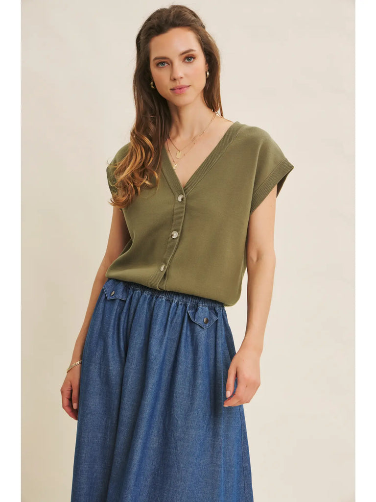 Multi-Way Button-Down Sweater Vest