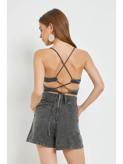 Rae Open Back Romper