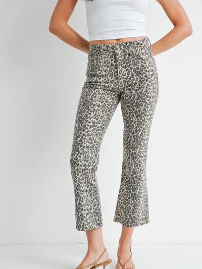 Leopard High Rise Jeans