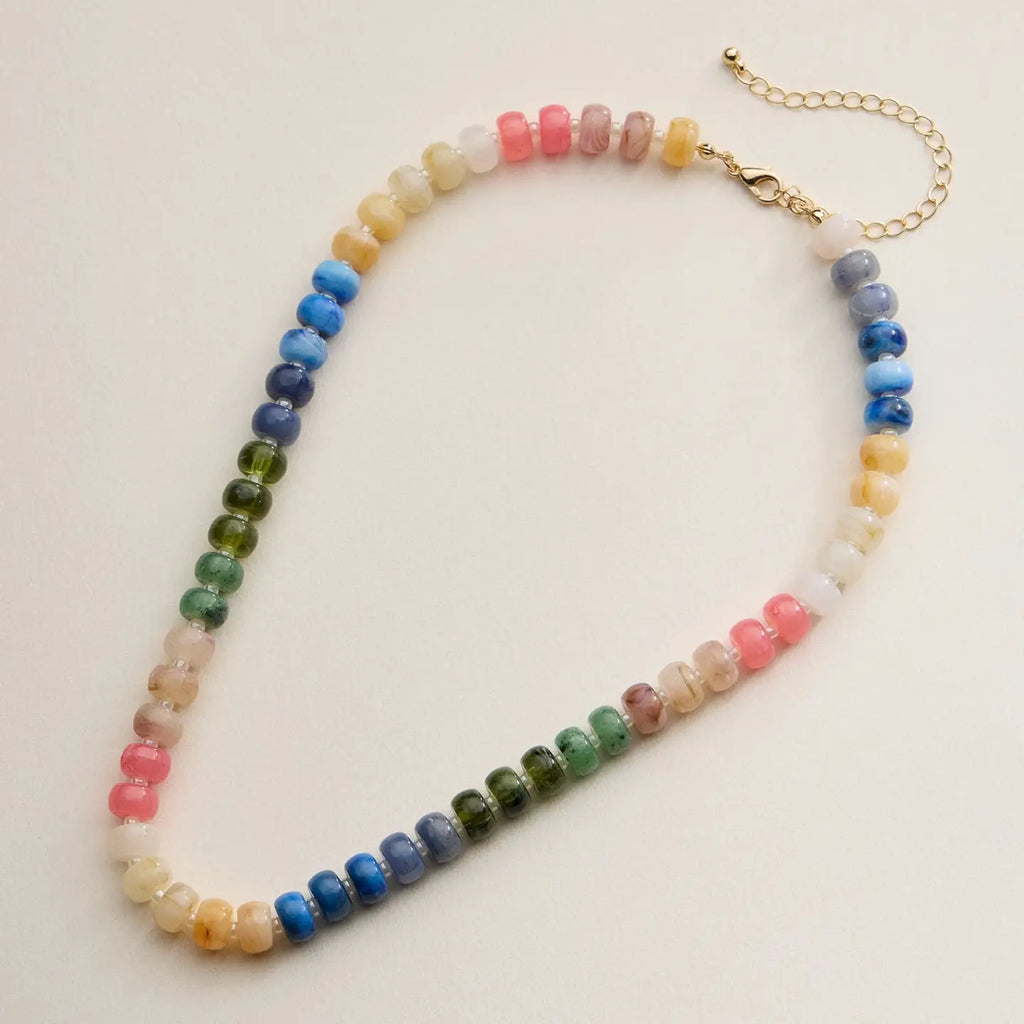 Gradient Color Round Disc Beaded
