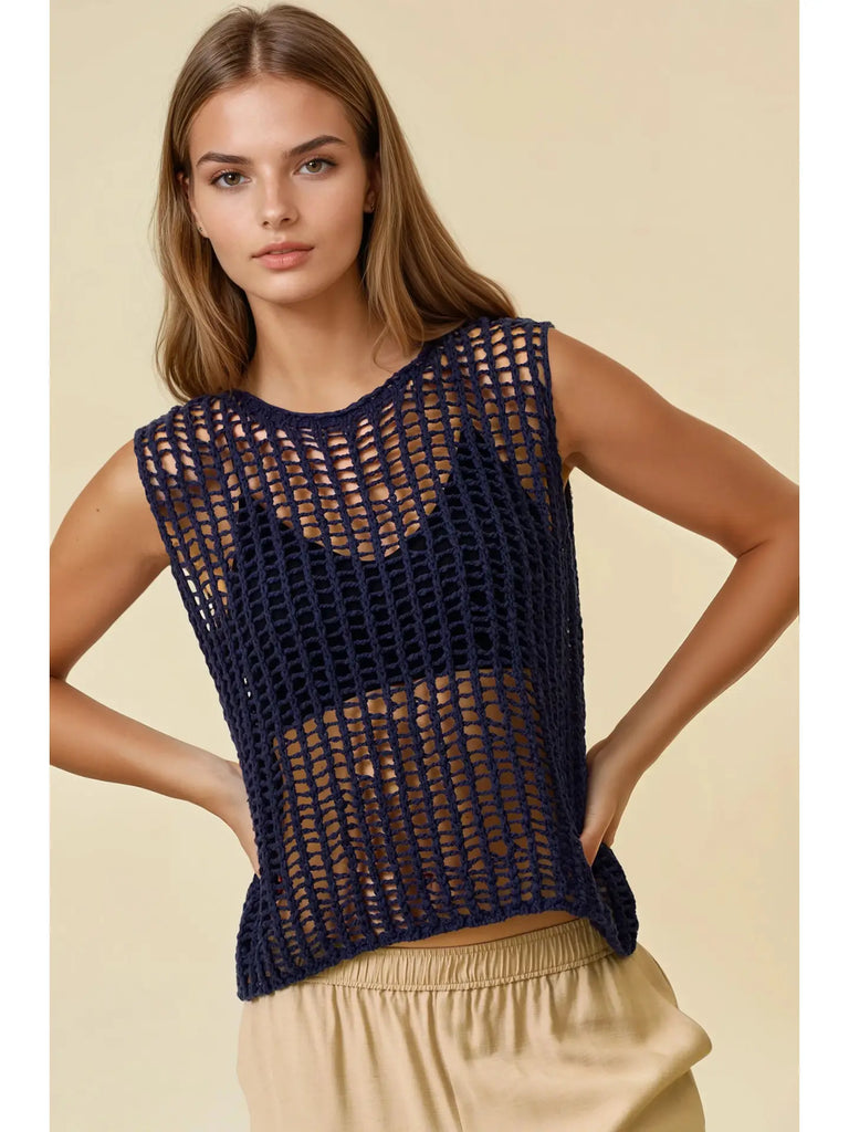Chunky Open Stitch Sweater Tank
