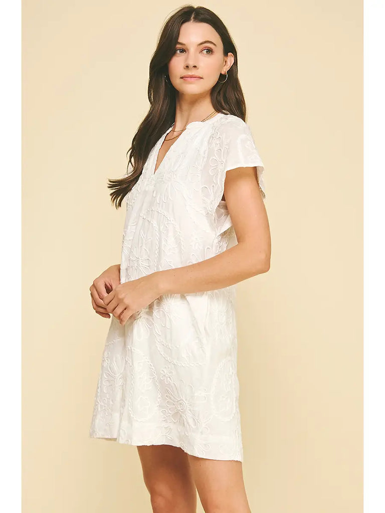Billie Embroidered Mini Dress