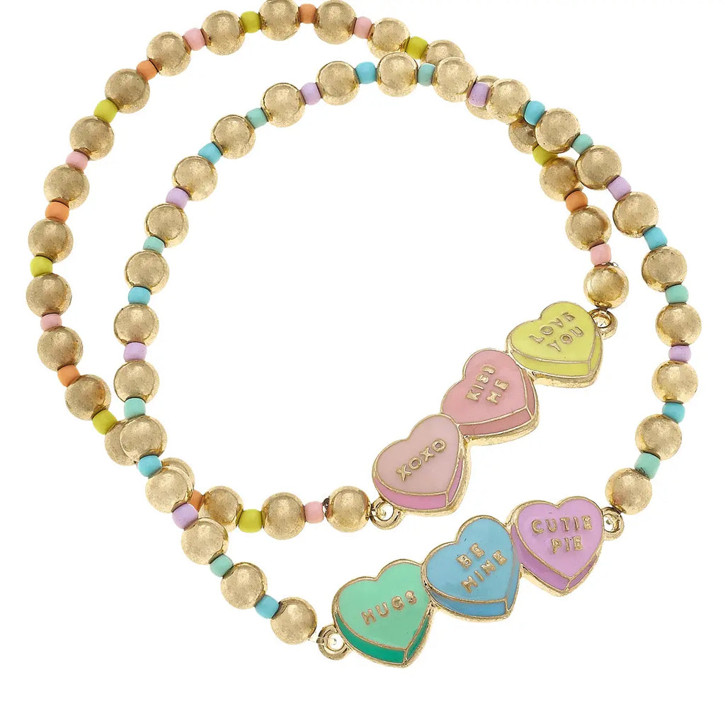 Conversation Hearts Bracelet Set