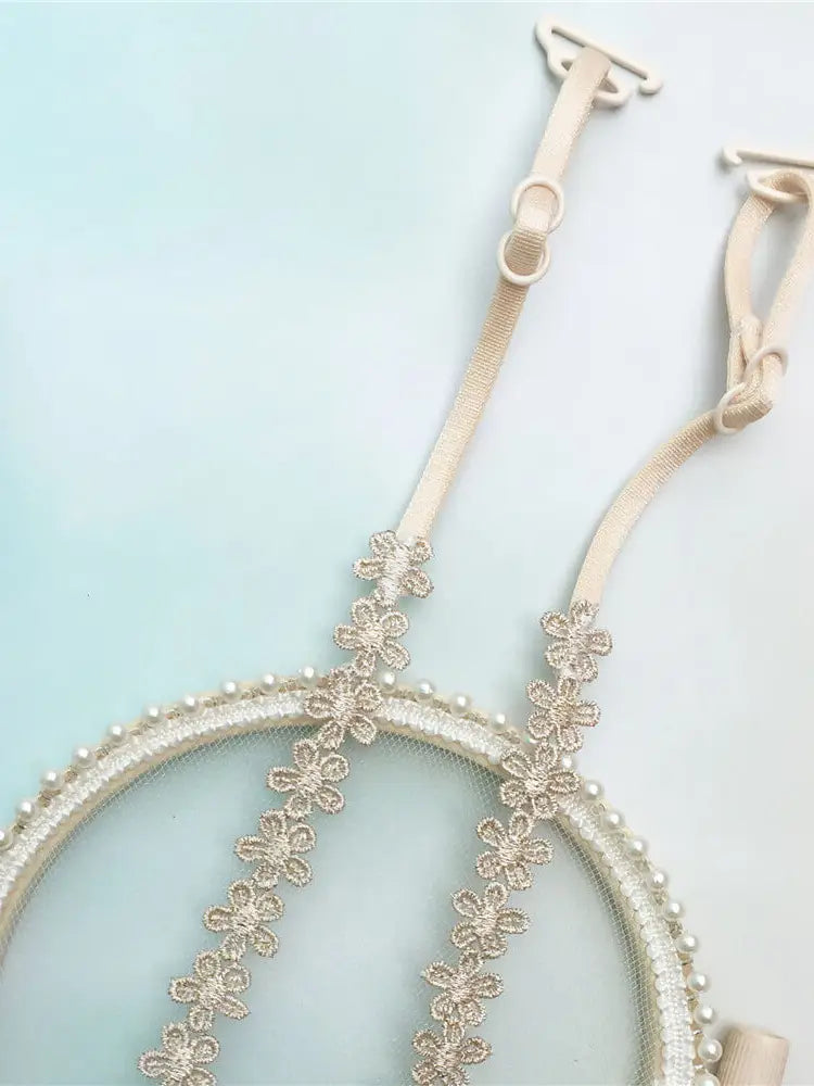 Gold Small Flower Bra Straps