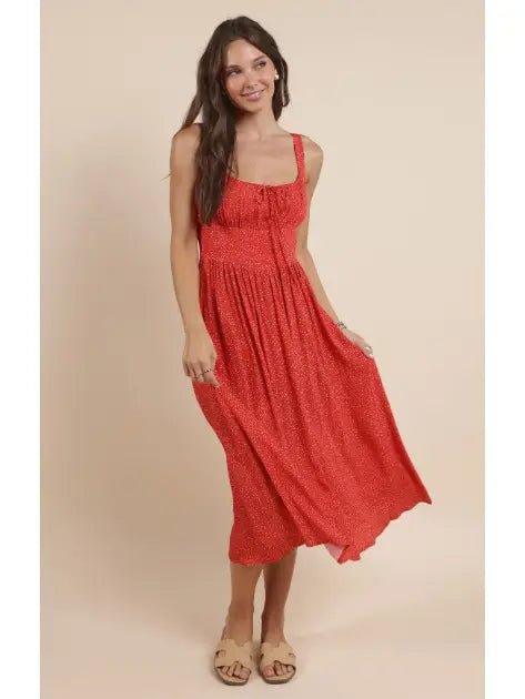 Nina Milkmaid Midi Dress
