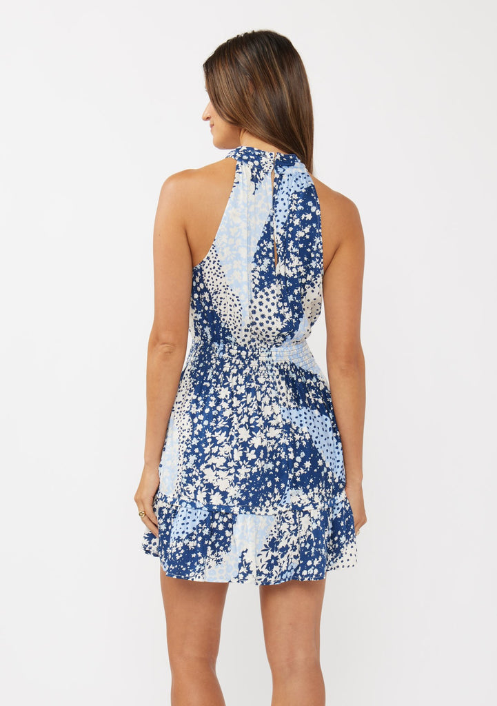 Patchwork Halter Dress