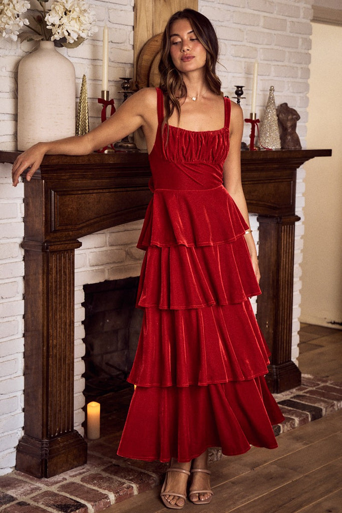 Feeling Festive in Red Dress