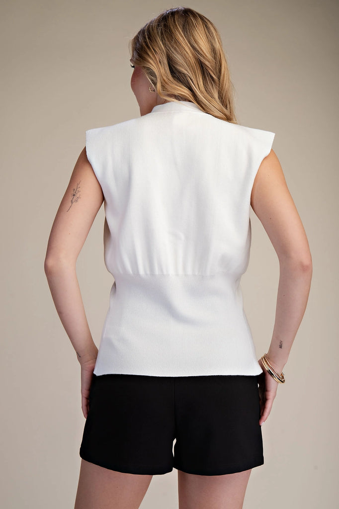 Shelia Sleeveless Knit Vest