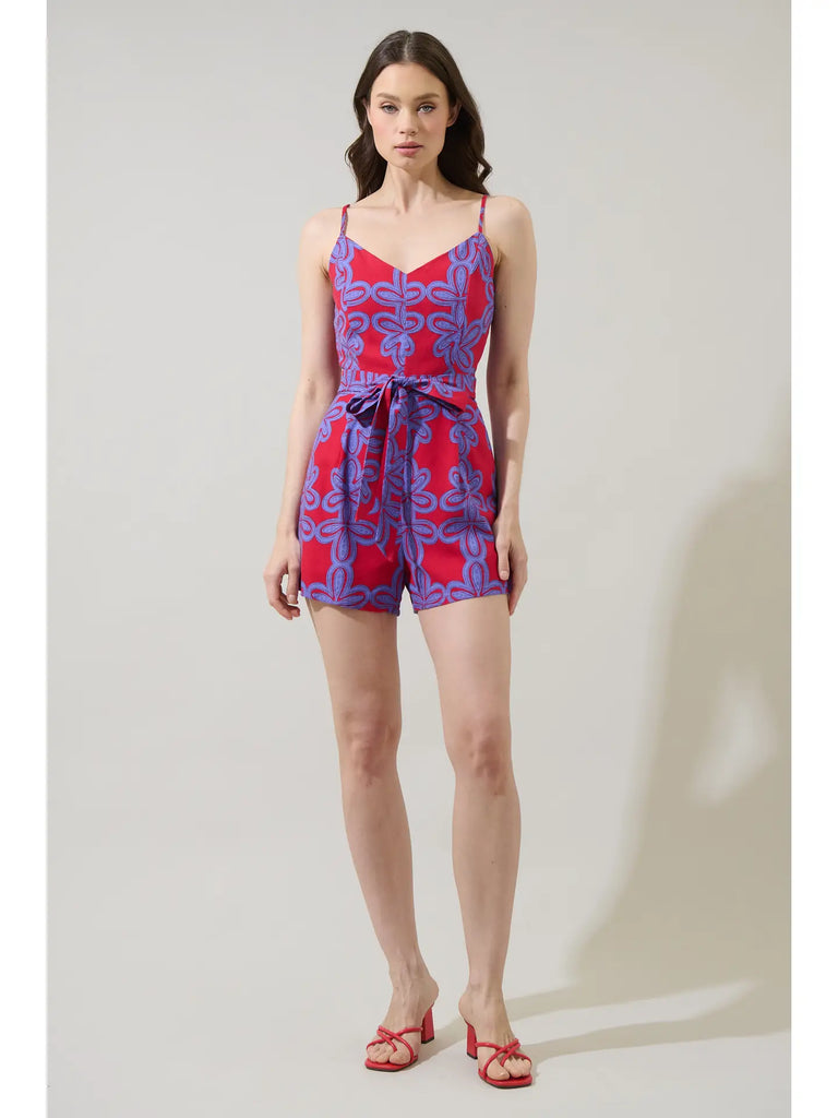 Rory Floral Kirsten Tie Romper